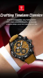 POEDAGAR 692 Fashion Men’s Luxury-Inspired Watch Genuine Leather Strap Quartz Date Display Waterproof Luminous Chronograph Business Casual Male Clock auto draft