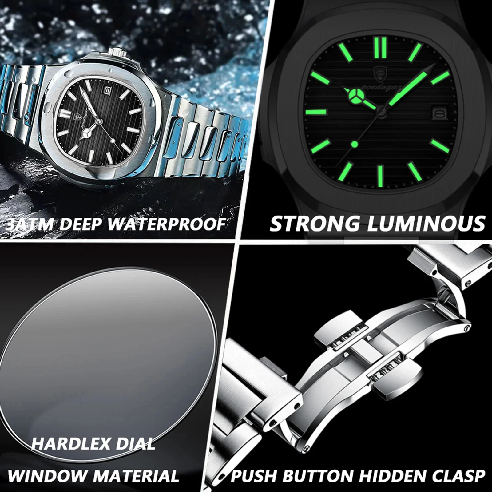 poedagar 613 top brand luxury brand man watch sports waterproof luminous date men wristwatch square dial quartz men’s watches high quality homage watch poedagar 613 top brand luxury brand man watch sports waterproof luminous date men wristwatch square dial quartz men’s watches high quality homage watch